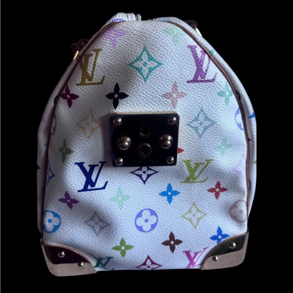 Louis Vuitton Vintage Murakami White Multicolor Monogram Speedy Bag - Picture 3 of 9